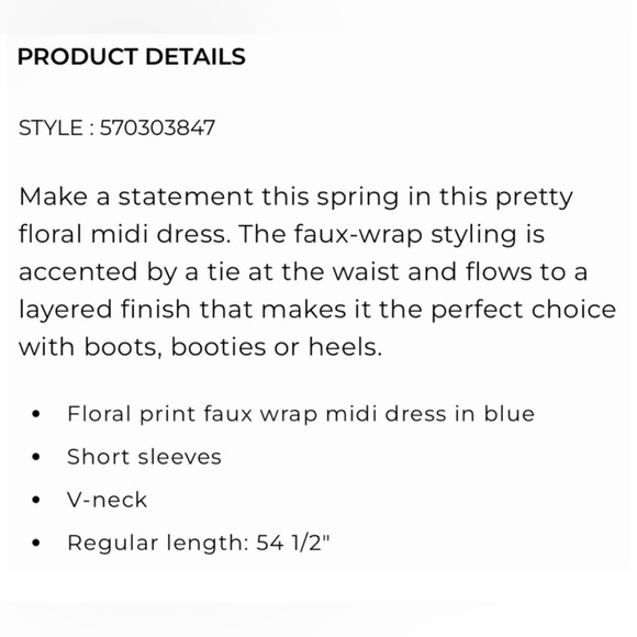 White House Black Market Satin Floral Print Faux Wrap Midi Dress Lined size 0 - Picture 4 of 12